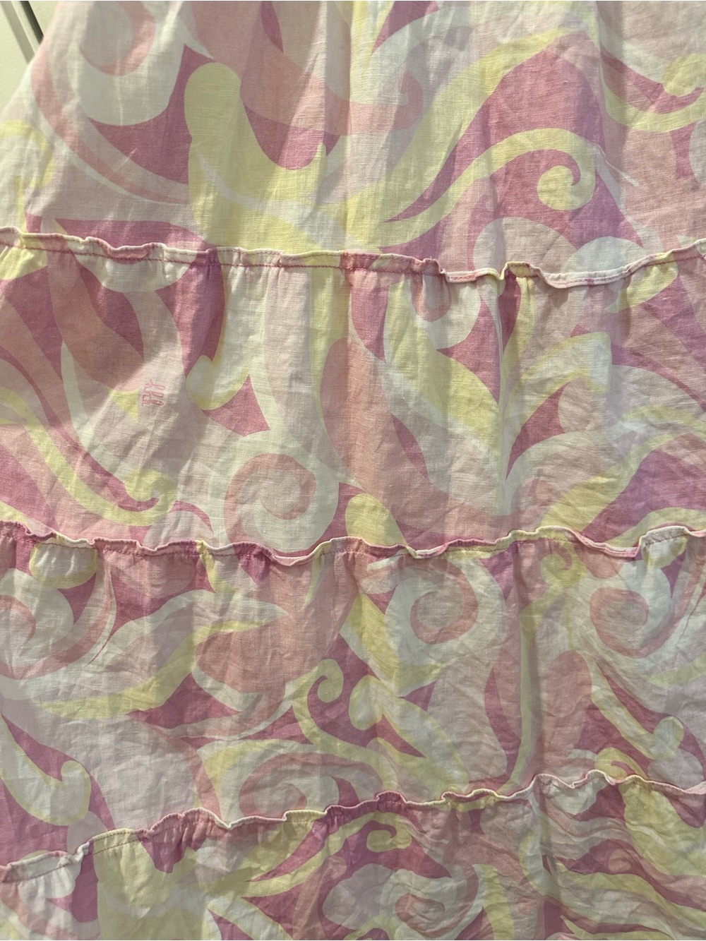 HILLHOUSE Ellie Nap Dress in Pink Swirl Linen size Large - Picture 6 of 8